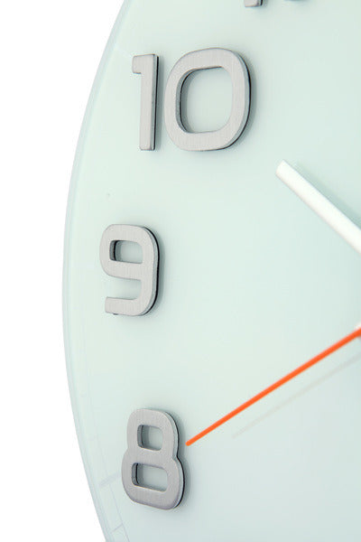 Nextime ne-8817wi wandklok dia. 30 x 3,5 cm, glas, wit, 'classy round'