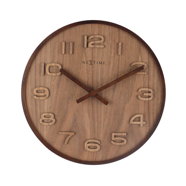 Nextime ne-3096br wandklok dia. 35 cm, hout, bruin, 'hout hout medium'