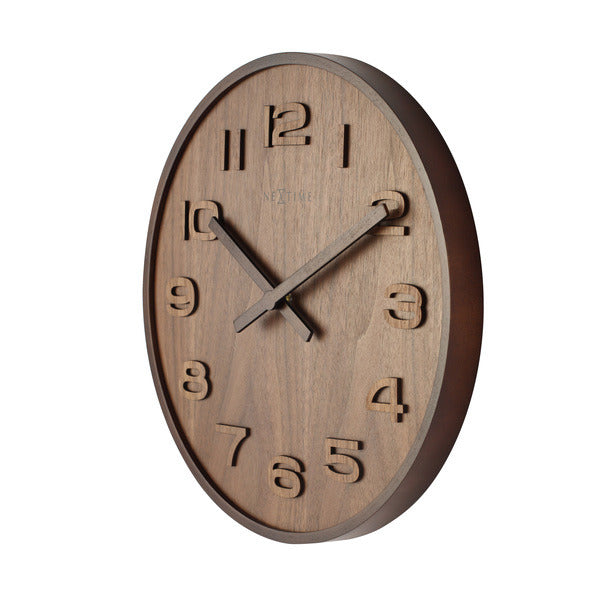 Nextime ne-3096br wandklok dia. 35 cm, hout, bruin, 'hout hout medium'