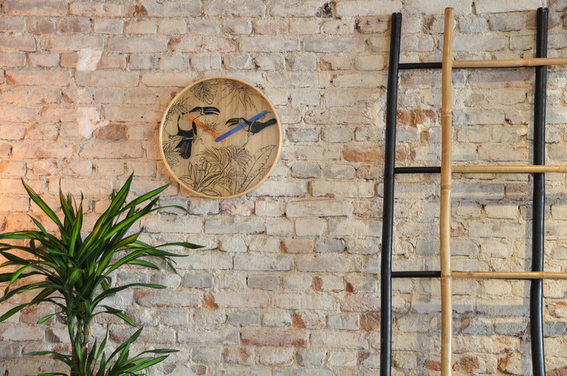 Nextime ne-3230 wandklok tropica ø40 hout