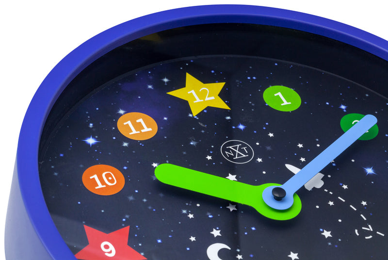 Nextime nx-7356 wandklok nxt apollo dia 30cm kunststof blauw