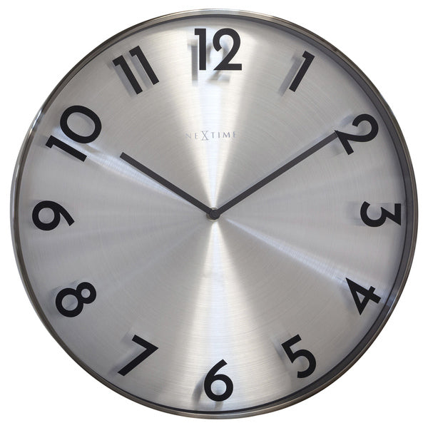 Nextime ne-3289gs metalen wandklok - 40cm -stille klok - metaal - reflectie