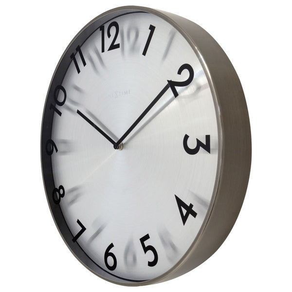 Nextime ne-3289gs metalen wandklok - 40cm -stille klok - metaal - reflectie