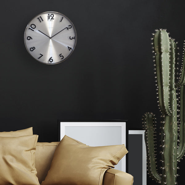 Nextime ne-3289gs metalen wandklok - 40cm -stille klok - metaal - reflectie