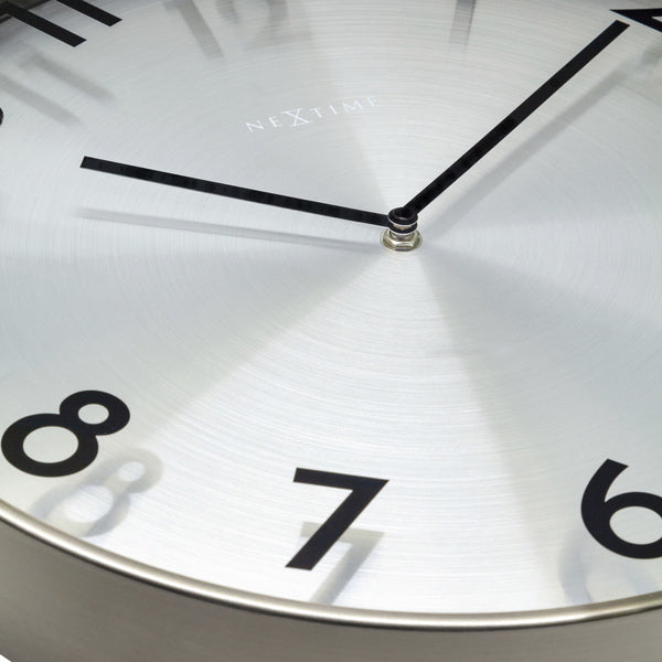 Nextime ne-3289gs metalen wandklok - 40cm -stille klok - metaal - reflectie