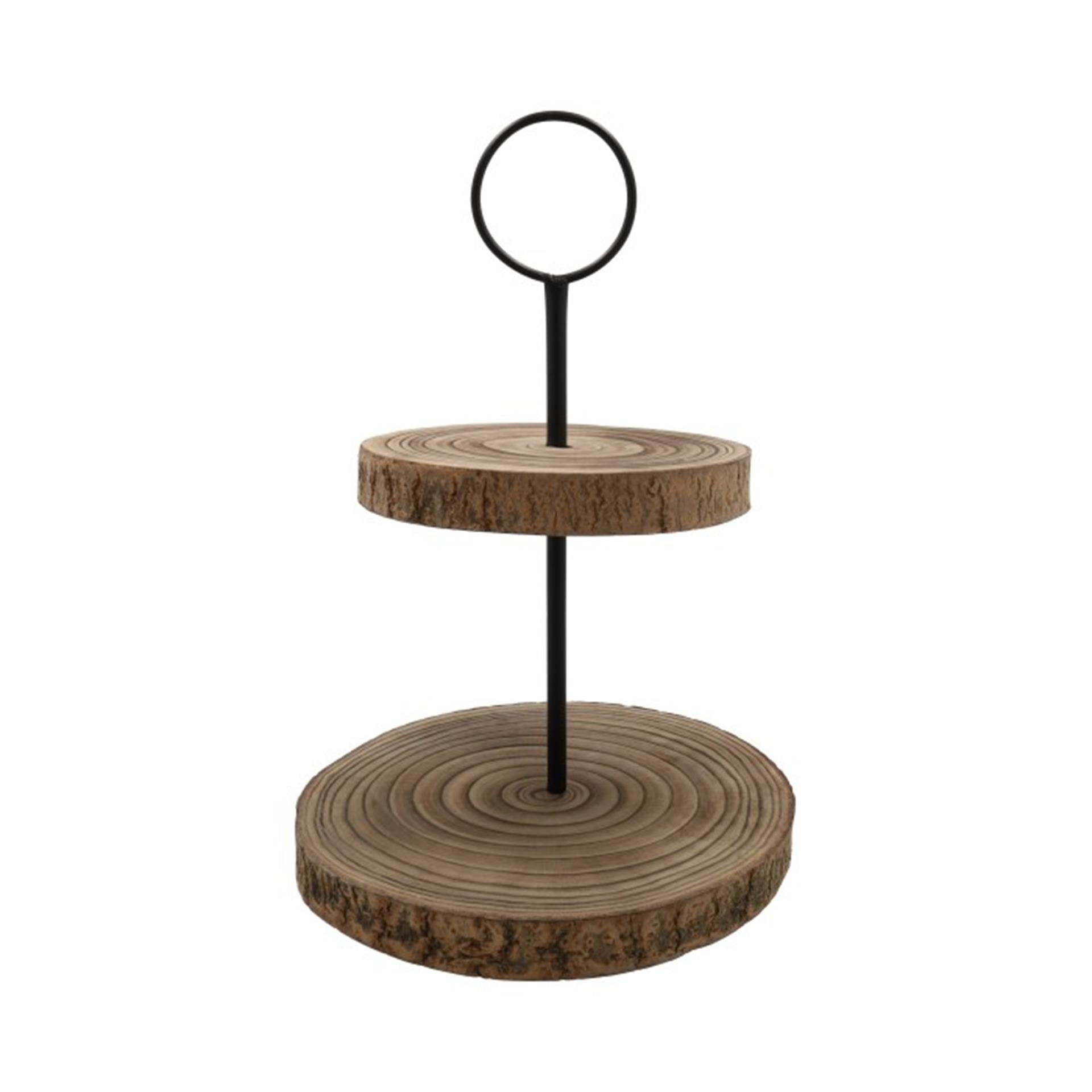 Hbx natural living etagere apollonia 2-laags h38d33cm