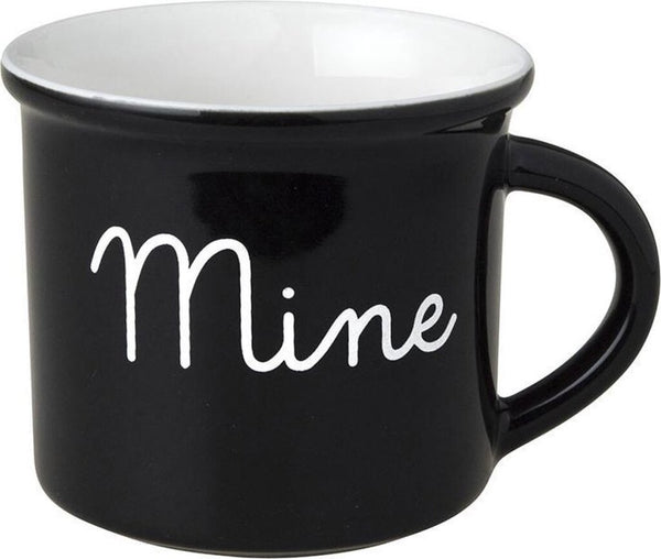 Dutch rose zwart wit beker mine zwart