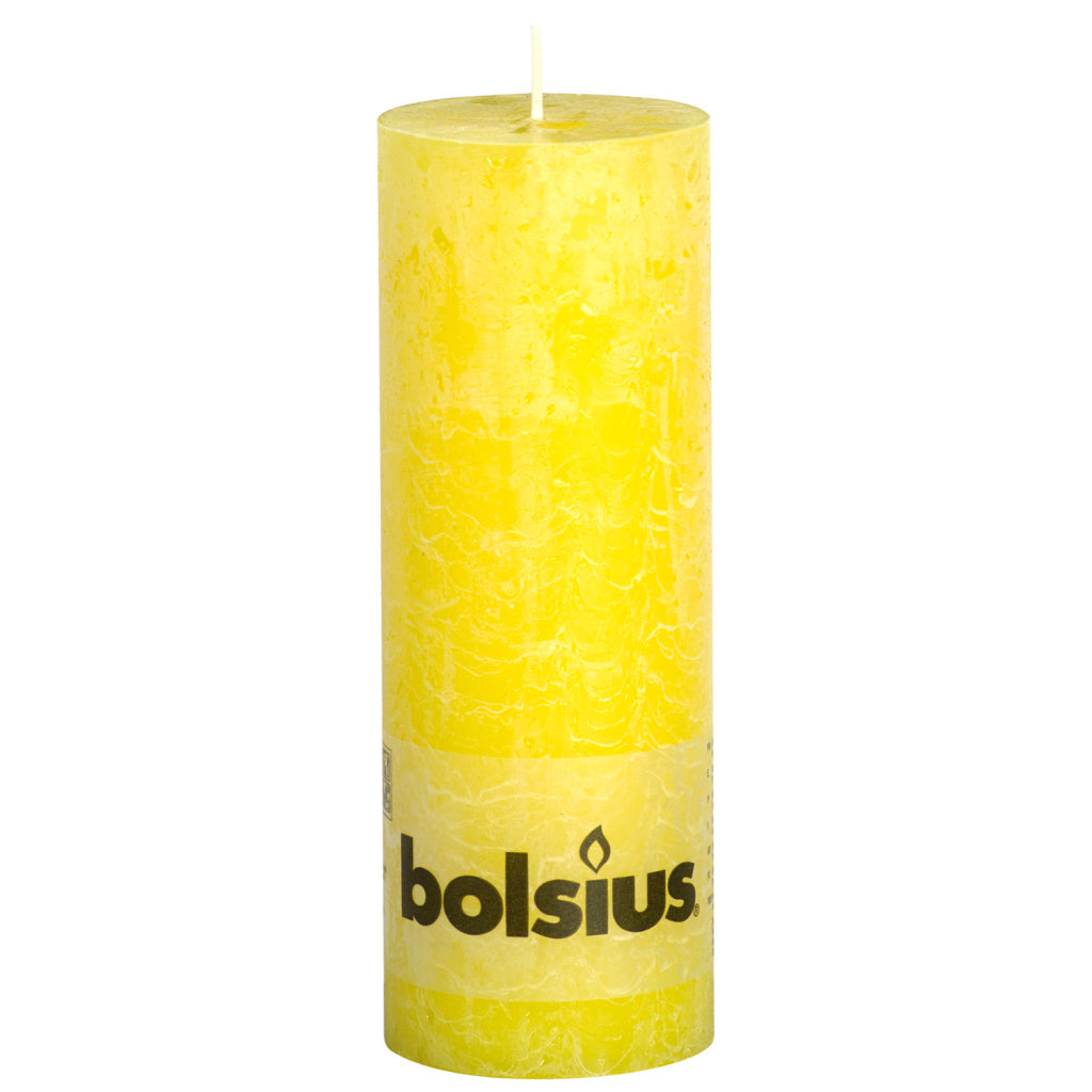 Bolsius stompkarren 19x6,8 cm geel