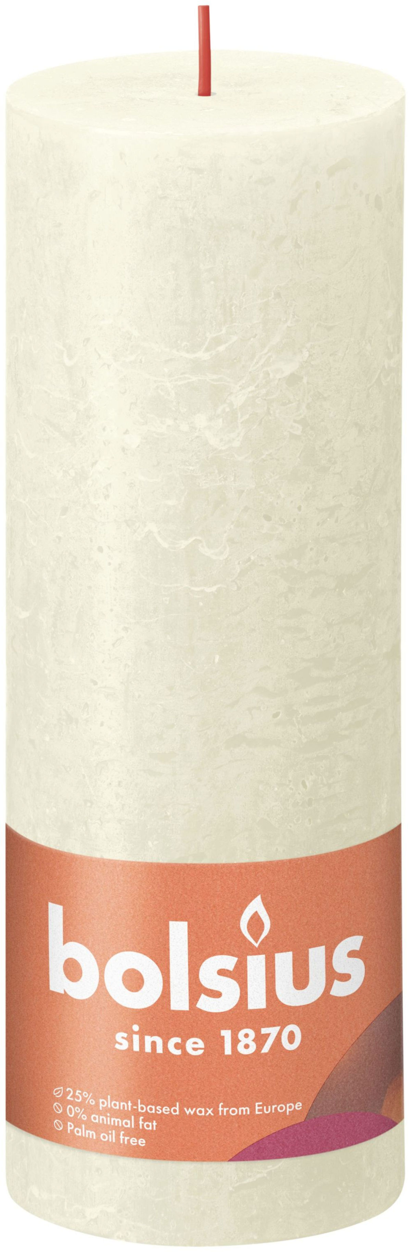Bolsius rustiek stompkaars 190 68 - soft pearl