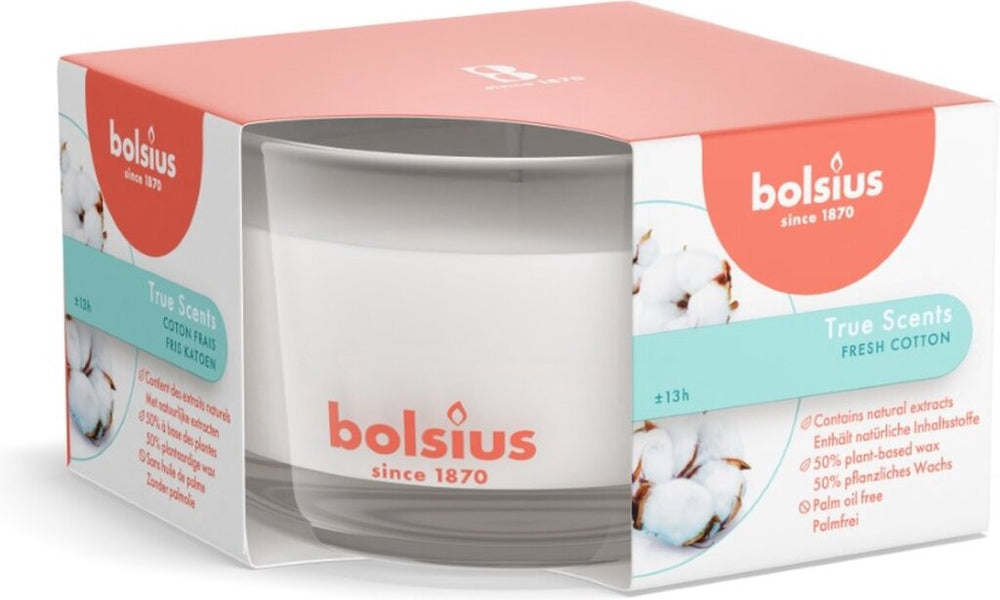 Bolsius geurglas 50 80 ts vers katoen