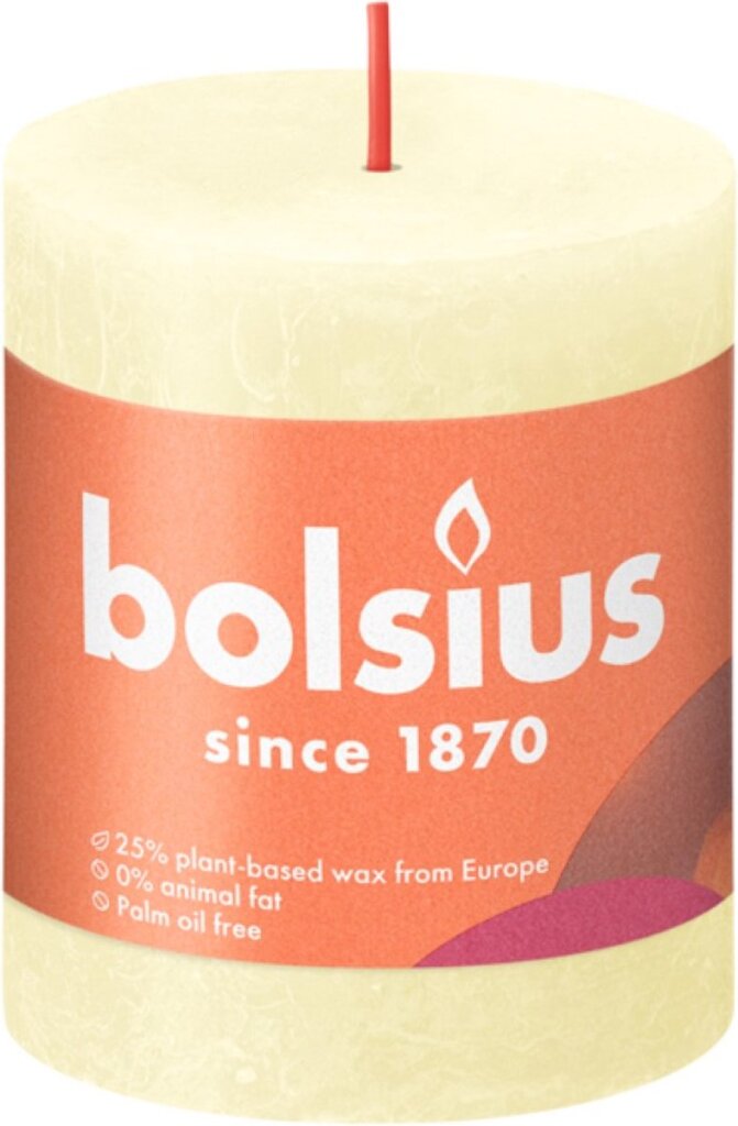 Bolsius stompkaars rustiek botergeel 8 cm 7 cm
