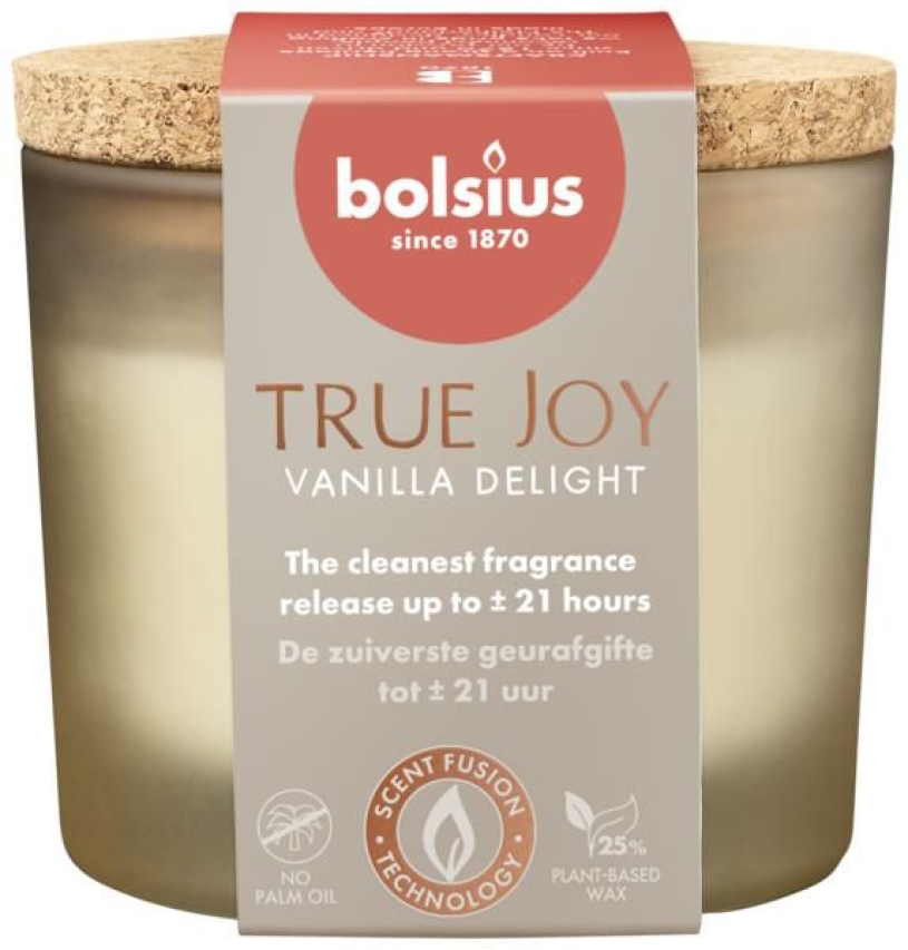 Bolsius true joy geurglas 66 8 - vanilla delight