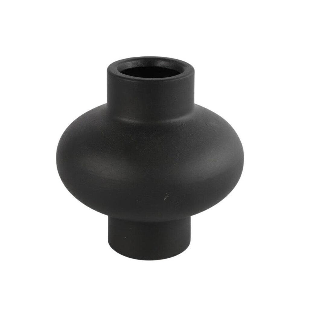 Diverse vaas abigail zwart 12 cm