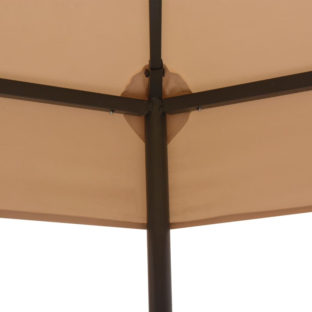 Vidaxl tuinprieel 323x265 cm zeshoekig beige
