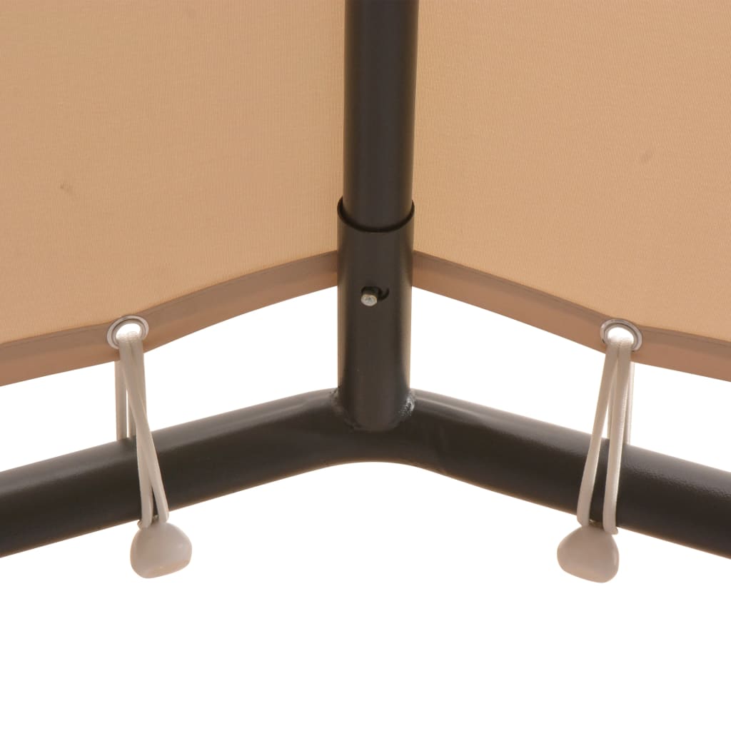 Vidaxl prieel 4x4m staal beige
