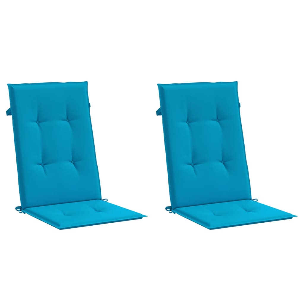 Vidaxl tuinstoelkussens 2 st hoge vloerkleed 120x50x3 cm stof blauw