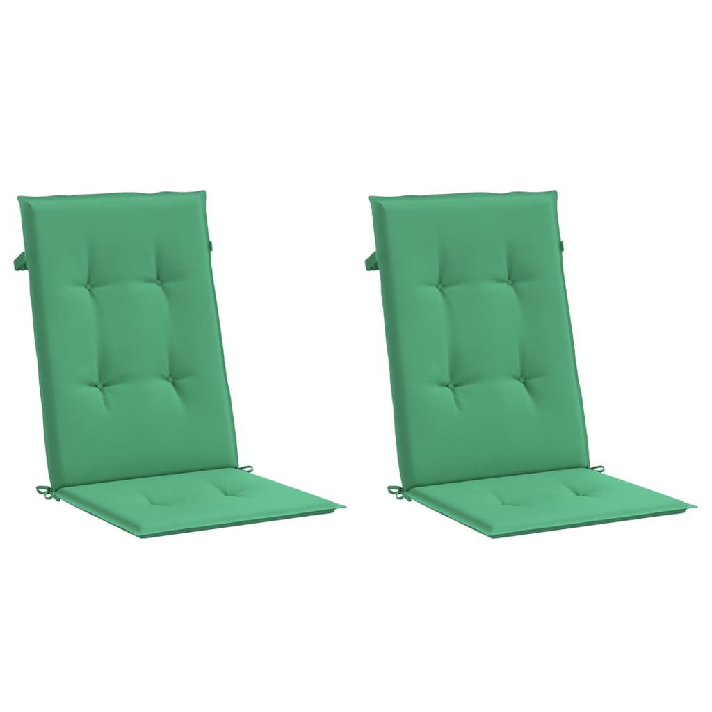 Vidaxl tuinstoelkussens 2 st hoge vloerkleed 120x50x3 cm stof groen
