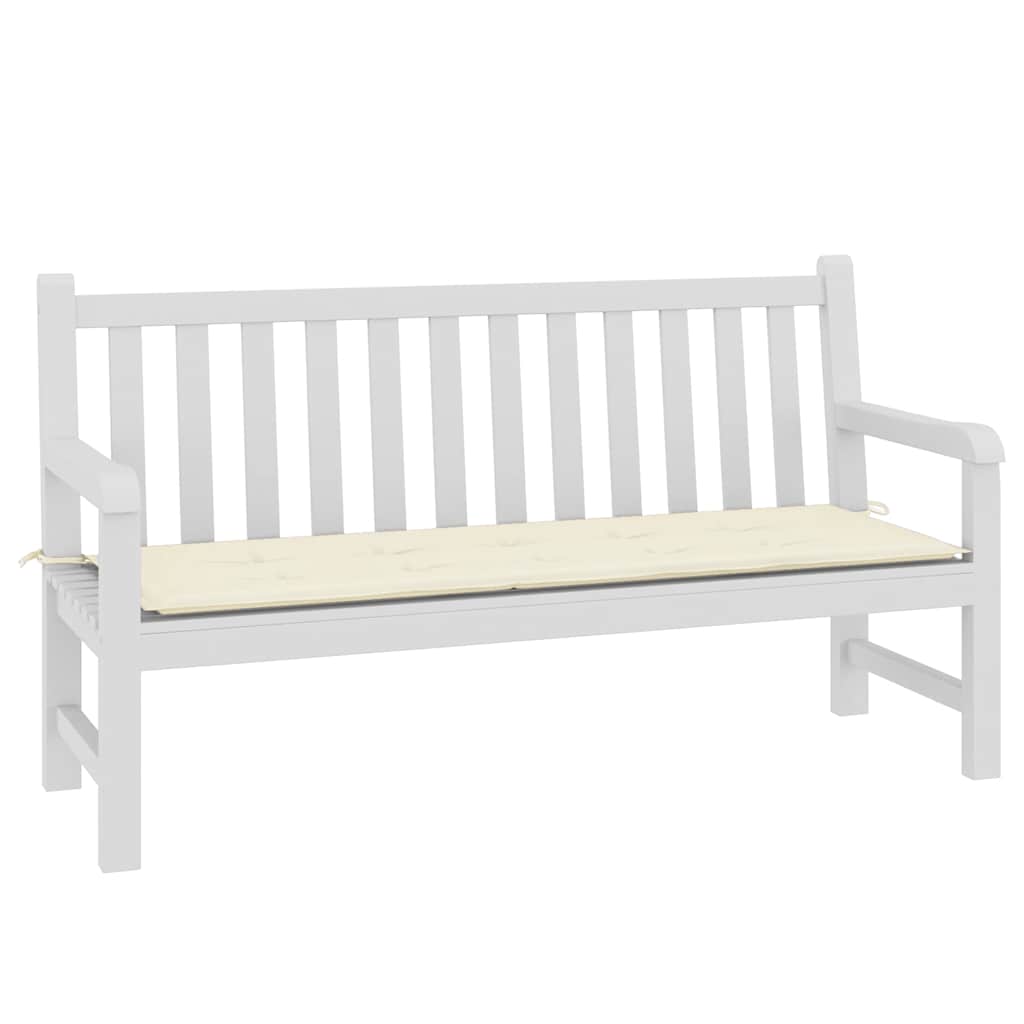 Vidaxl tuinbankkussen 150x50x4 cm oxford stof crèmekleurig