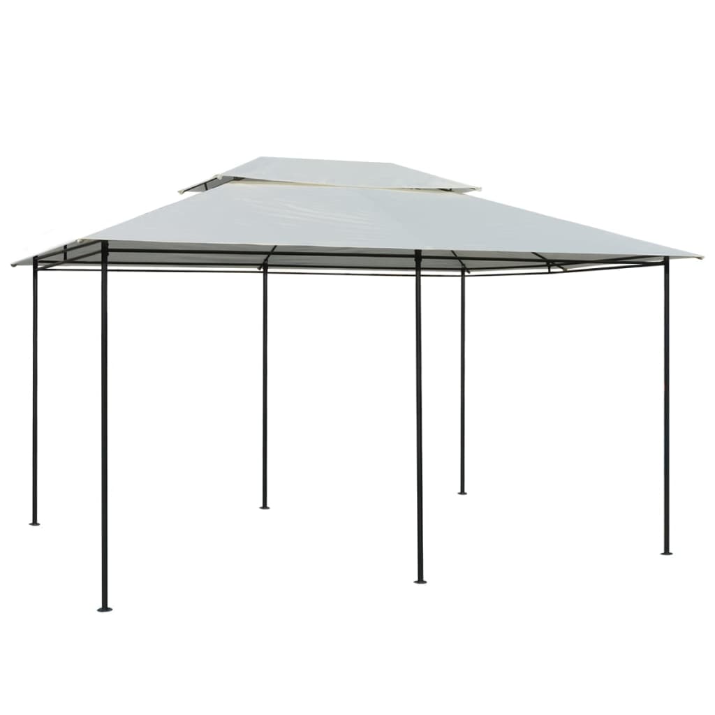 Vidaxl tuinpaviljoen met gordijnen 4x3m wit