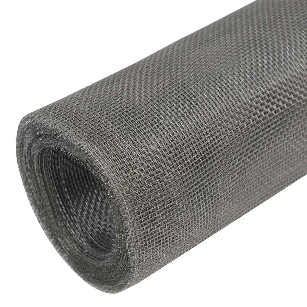 VidaXL Gaas 100x1000 cm roestvrij staal zilverkleurig