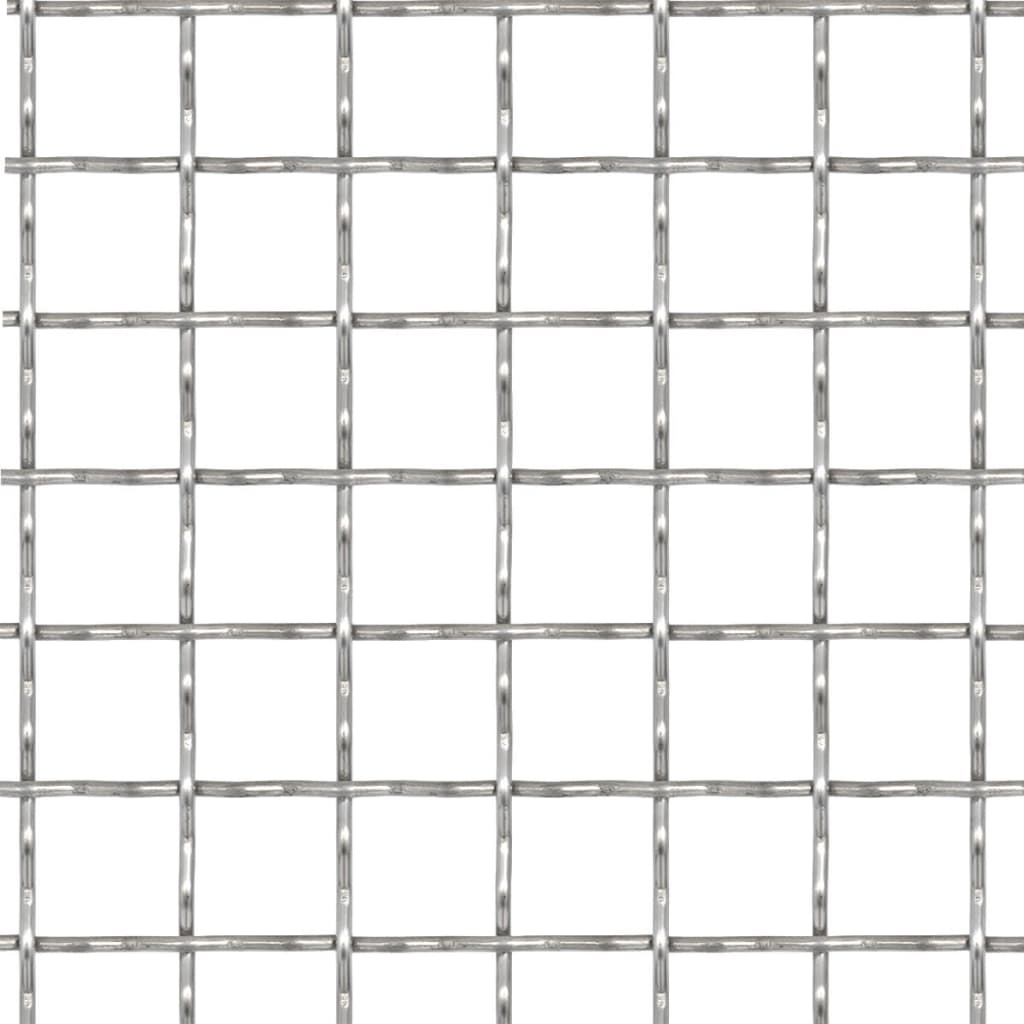 Vidaxl draadhek geweven gaas 100x85 cm 11x11x2 mm roestvrij staal