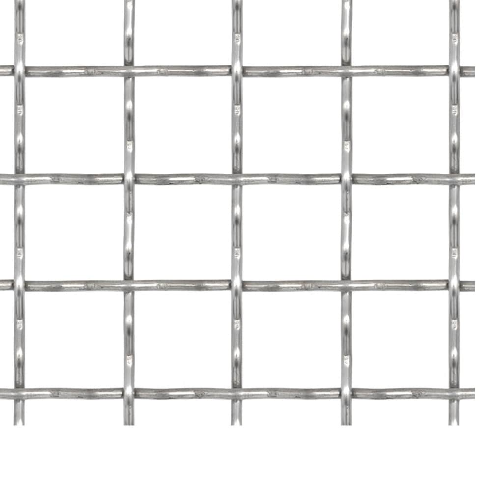 Vidaxl draadhek geweven gaas 50x50 cm 21x21x2,5 mm roestvrij staal