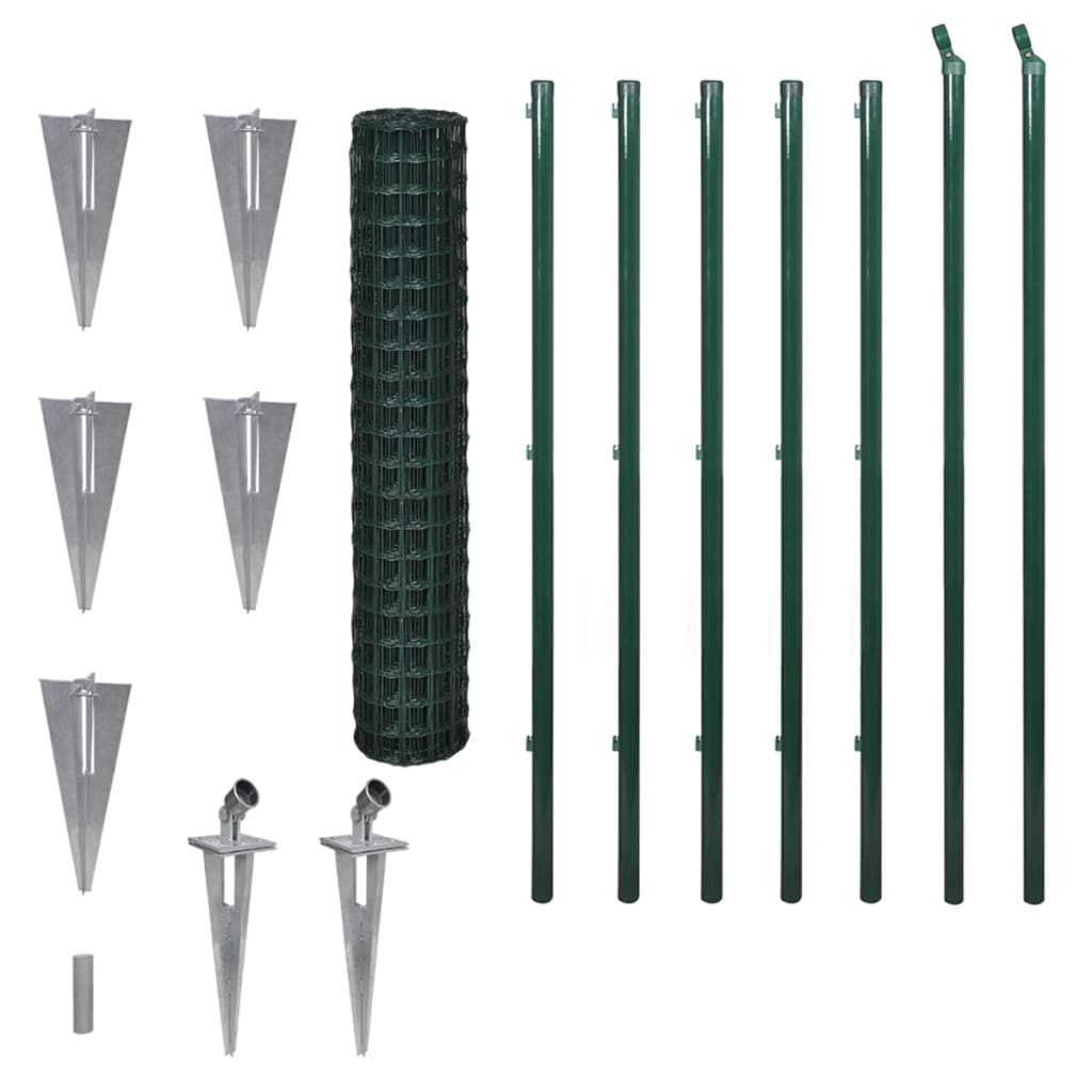 Vidaxl euro hek 10x1,7 m groen