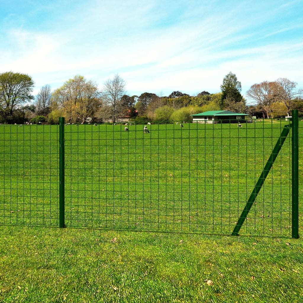 VidaXL Hek 25x0,8m staal groen