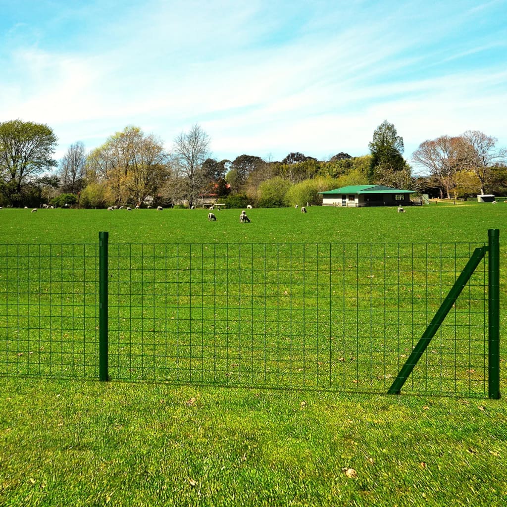 Vidaxl eurohek 10x1,5m staal groen