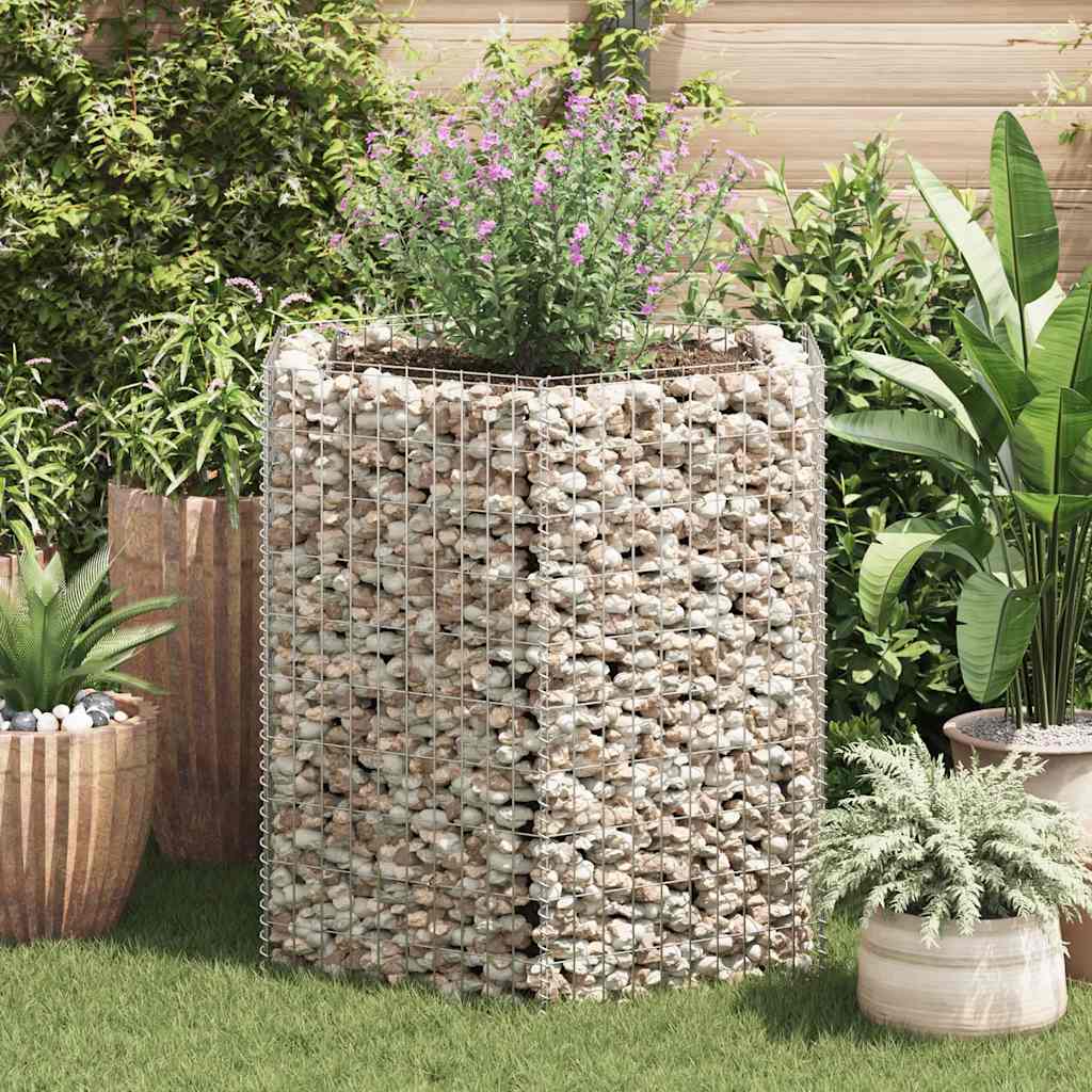 Vidaxl schanskorf plantenbak rechthoekig zeshoekig 100x90x100 cm