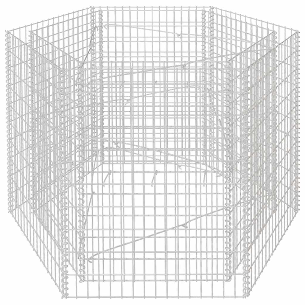 VidaXL Schanskorf plantenbak rechthoekig zeshoekig 160x140x100 cm