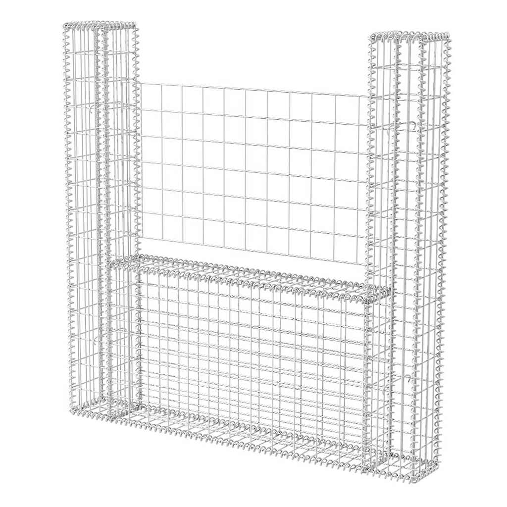Vidaxl schanskorfmand u-vormig 160x20x150 cm staal
