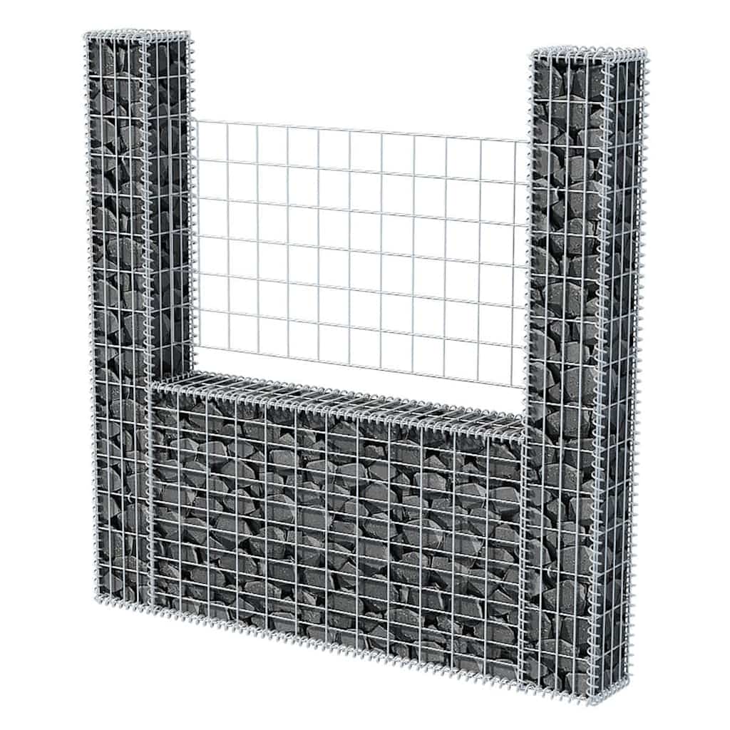 Vidaxl schanskorfmand u-vormig 160x20x150 cm staal