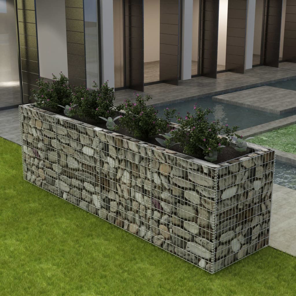 VidaXL Gabion plantenbak vergroot 360x90x100 cm staal