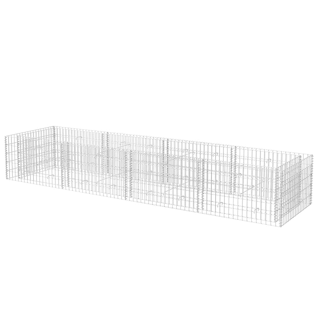 Vidaxl schanskorf plantenbak 360x90x50 cm staal