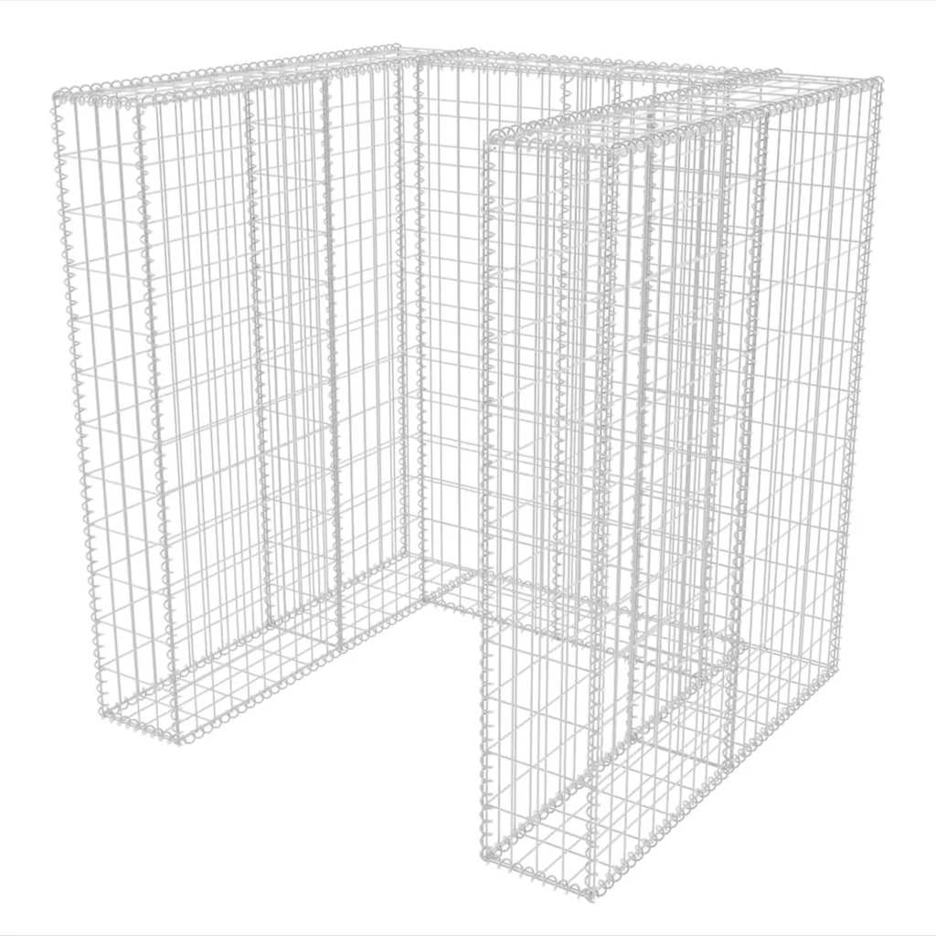 Vidaxl schanskorf enkele vuilnisbak ombouw 110x100x120 cm staal