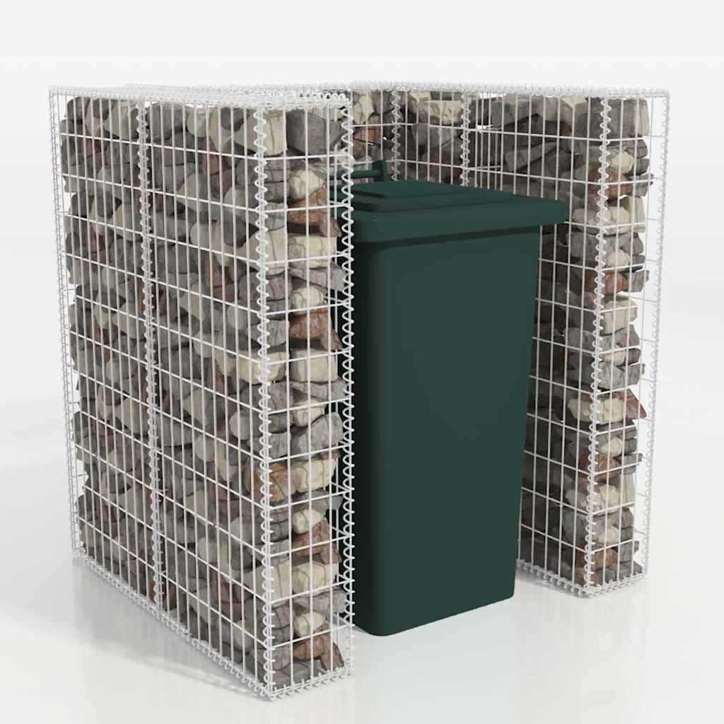 Vidaxl schanskorf enkele vuilnisbak ombouw 110x100x120 cm staal