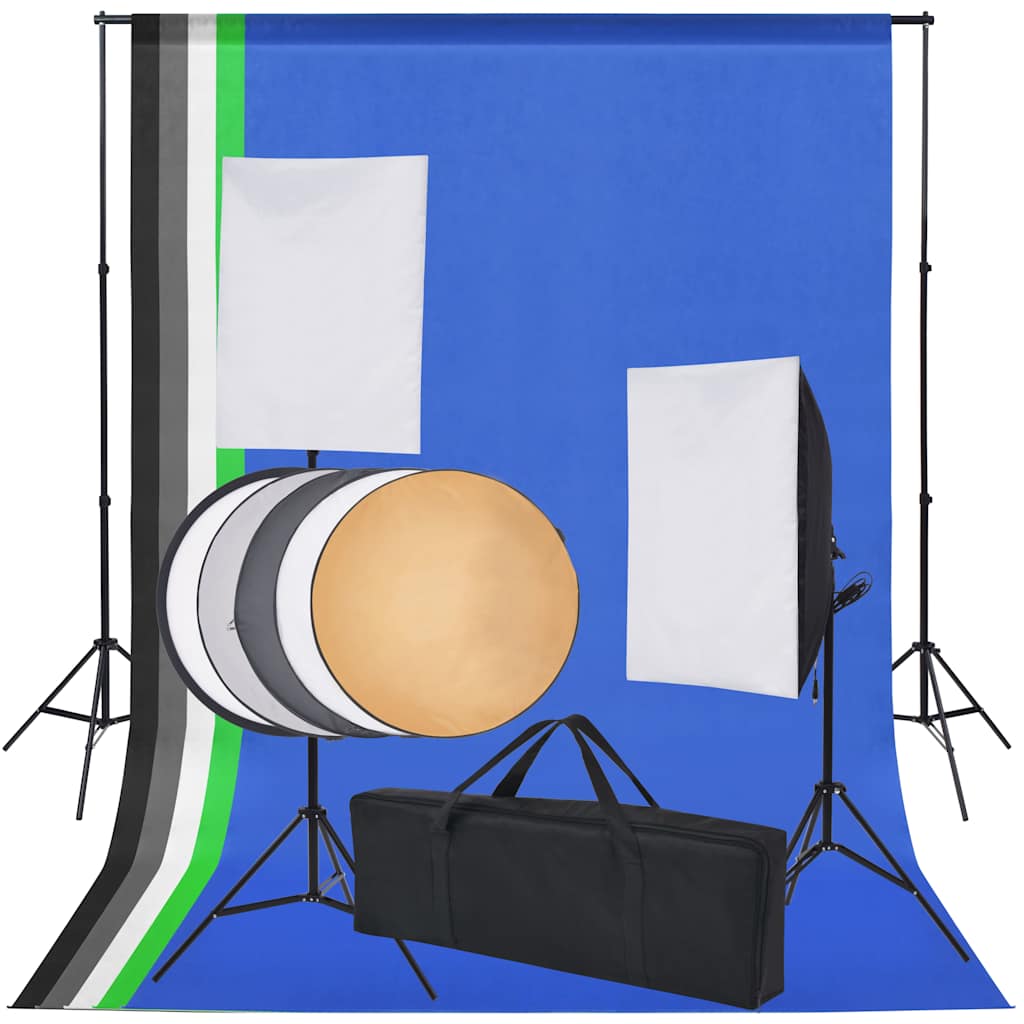 Vidaxl fotostudioset met 5 elektrische achtergronden 2 softboxen