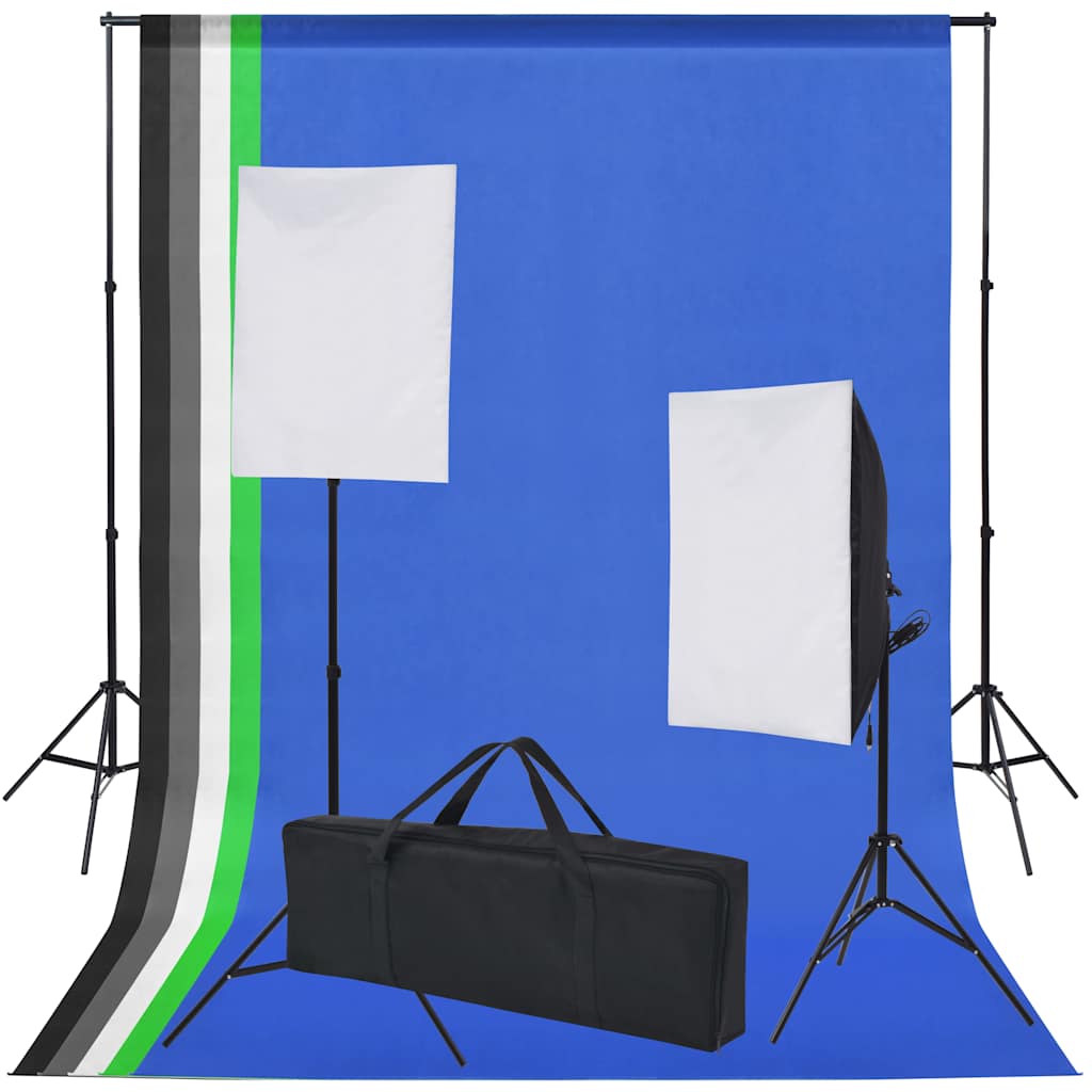 Vidaxl fotostudioset met 5 elektrische achtergronden 2 softboxen