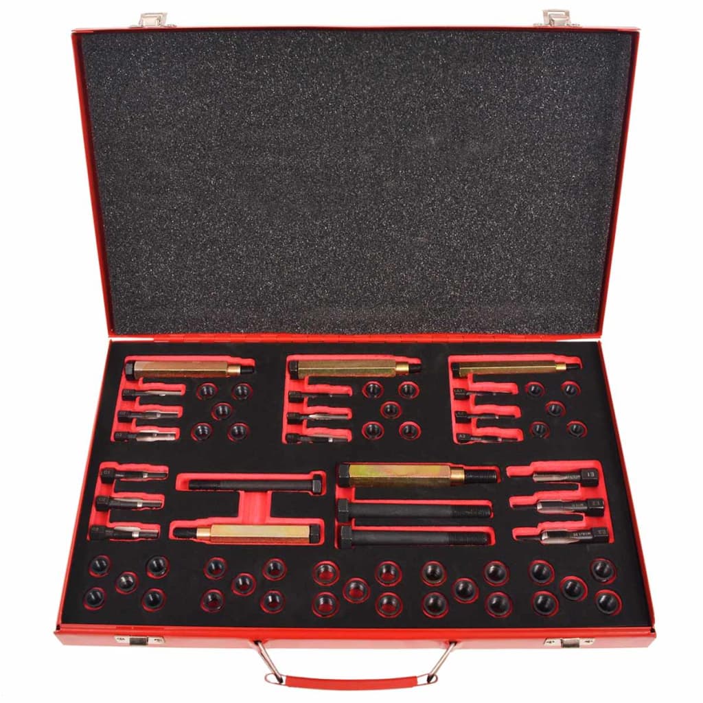 Vidaxl gloeibougie draadreparatieset m8 m9 m10 m12 63-delig
