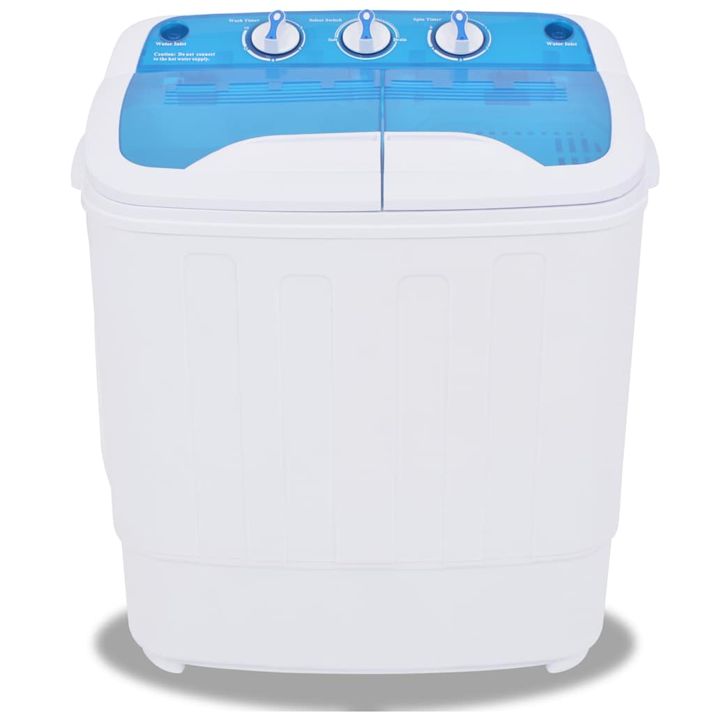 Vidaxl mini-wasmachine met dubbele trommel 5,6 kg