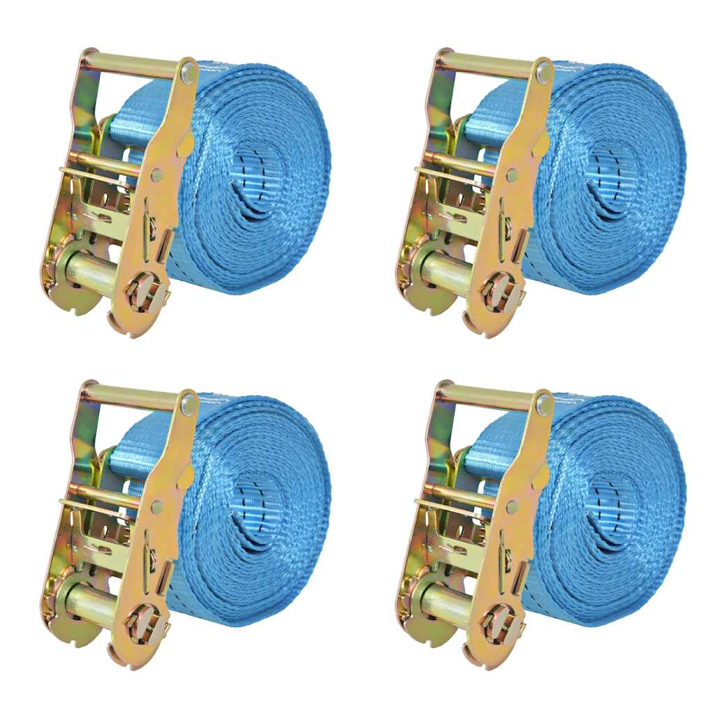 Vidaxl spanbanden 2 ton 6mx38mm blauw 4 st