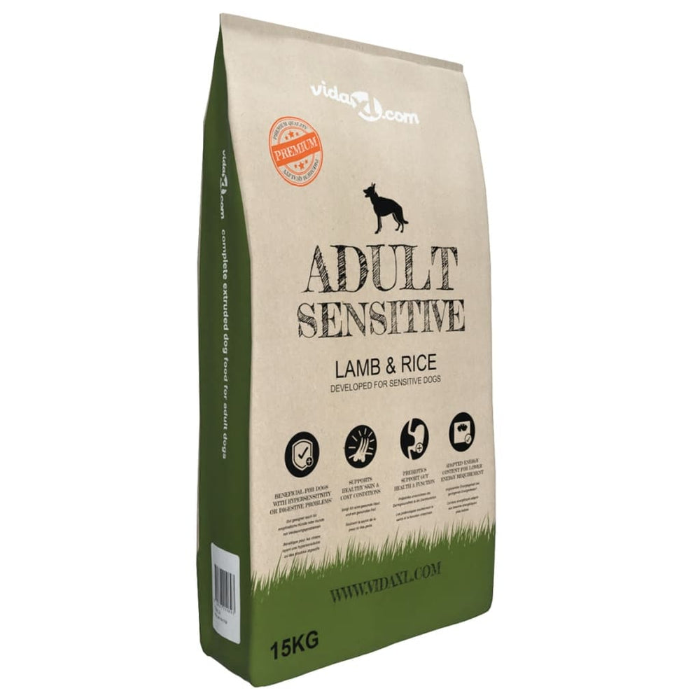VidaXL Premium hondenvoer droog Adult Sensitive Lamsrijst 15kg