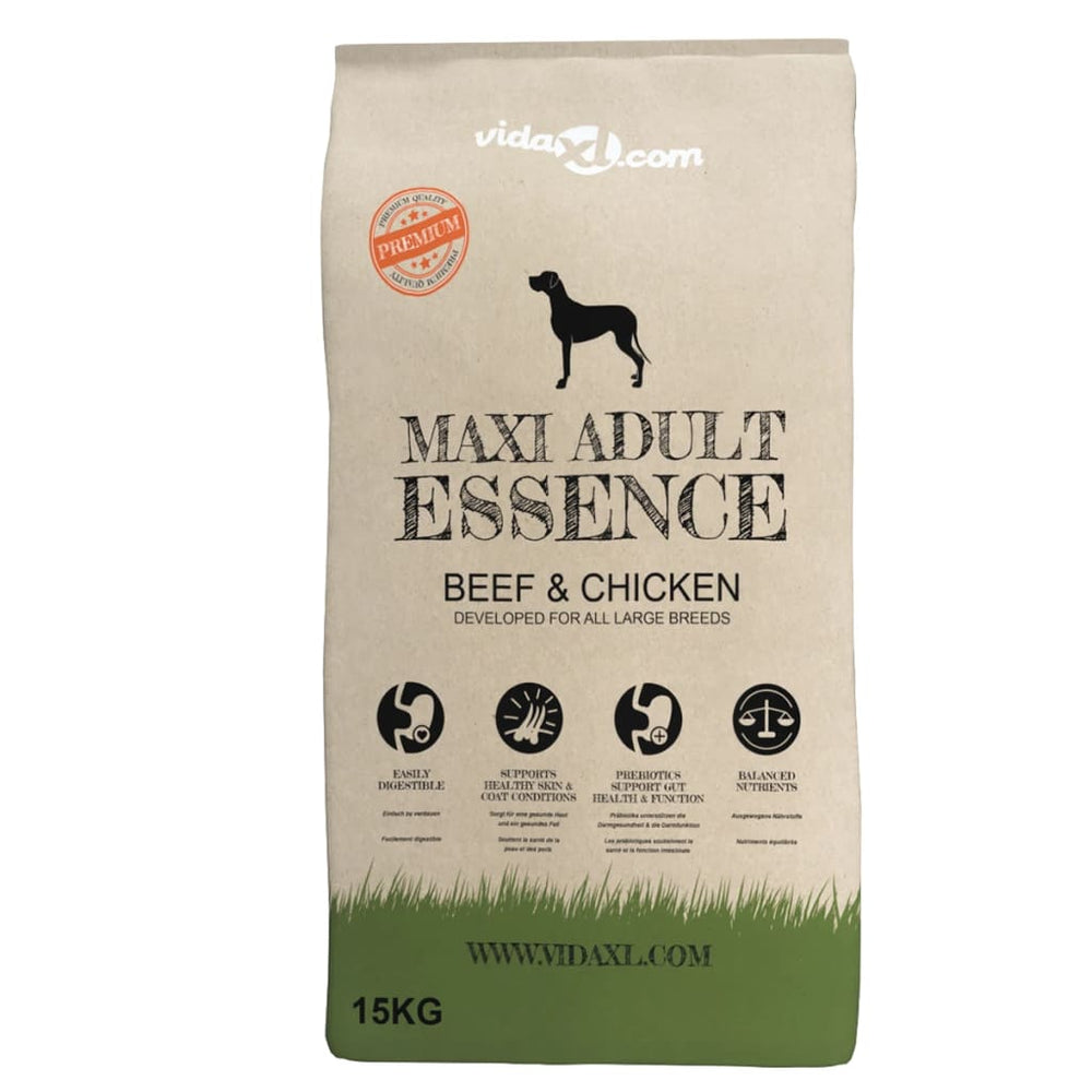 VidaXL Premium hondenvoer droog Maxi Adult Essence Rund Kip 15kg