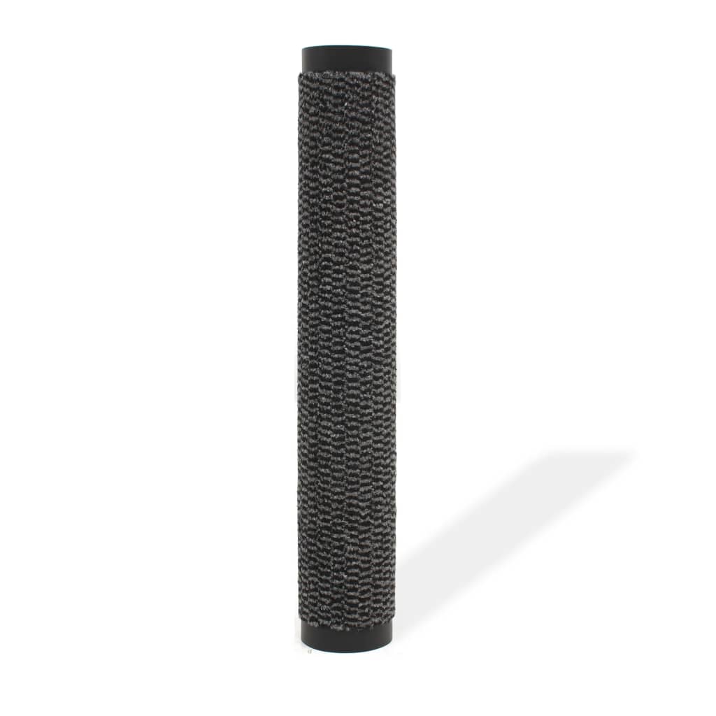 Vidaxl droogloopmat rechthoekig getuft 80x120 cm antraciet
