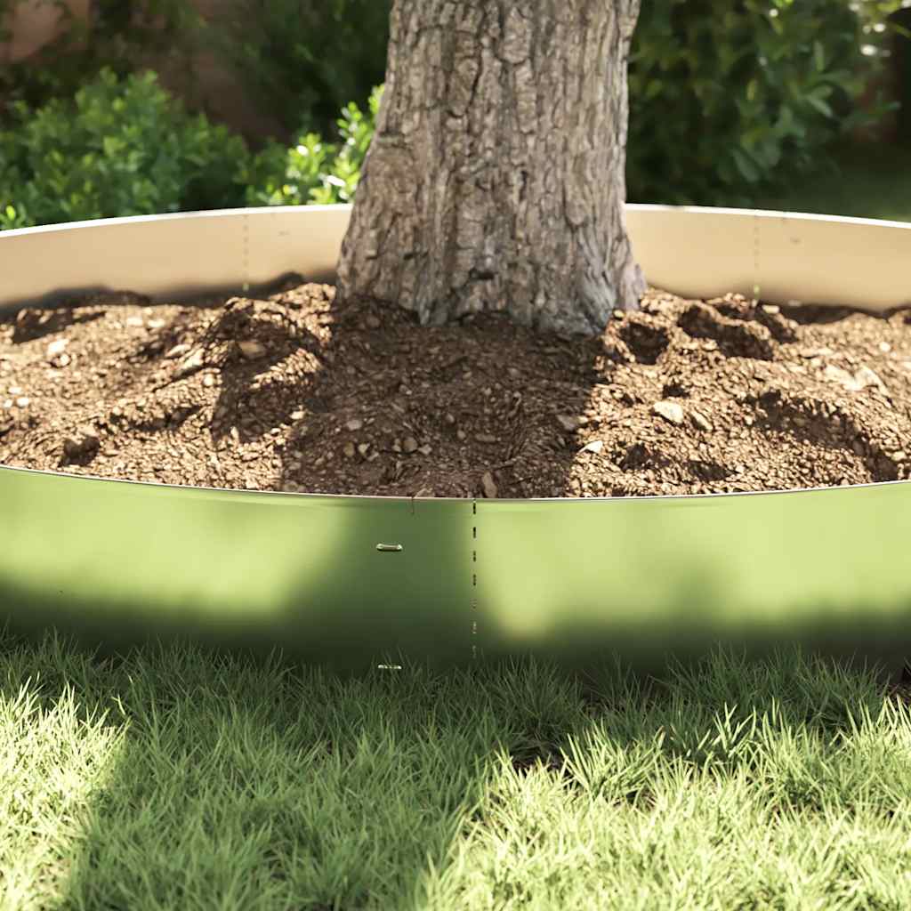 Vidaxl grasboorden 10 st 100x20 cm gegalvaniseerd staal
