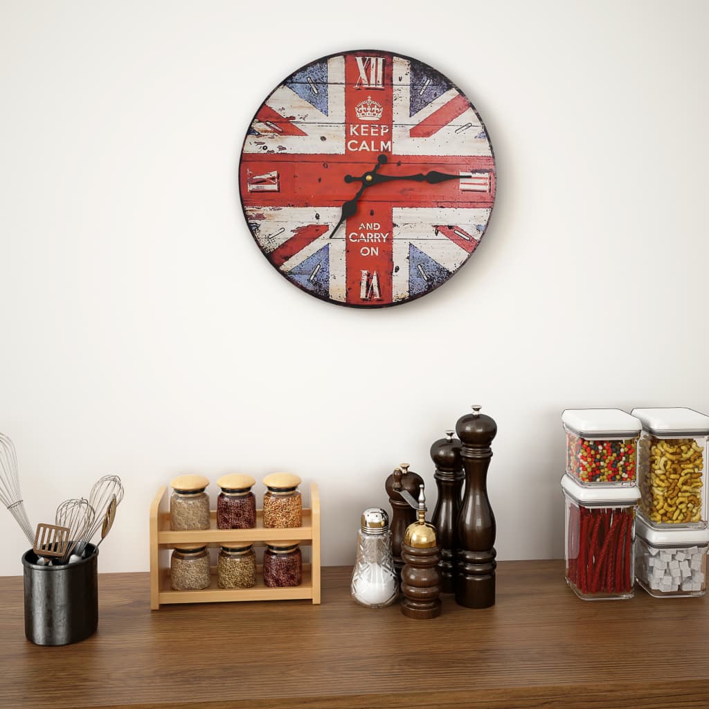 Vidaxl wandklok vintage stijl 30 cm UK