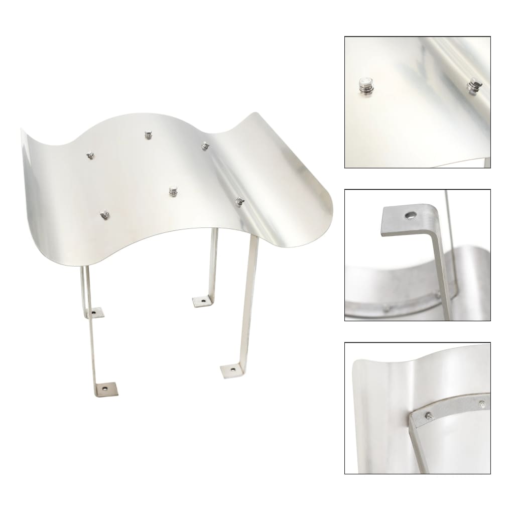 Vidaxl schoorsteenkap roestvrij staal 50 x 50 x 37 cm