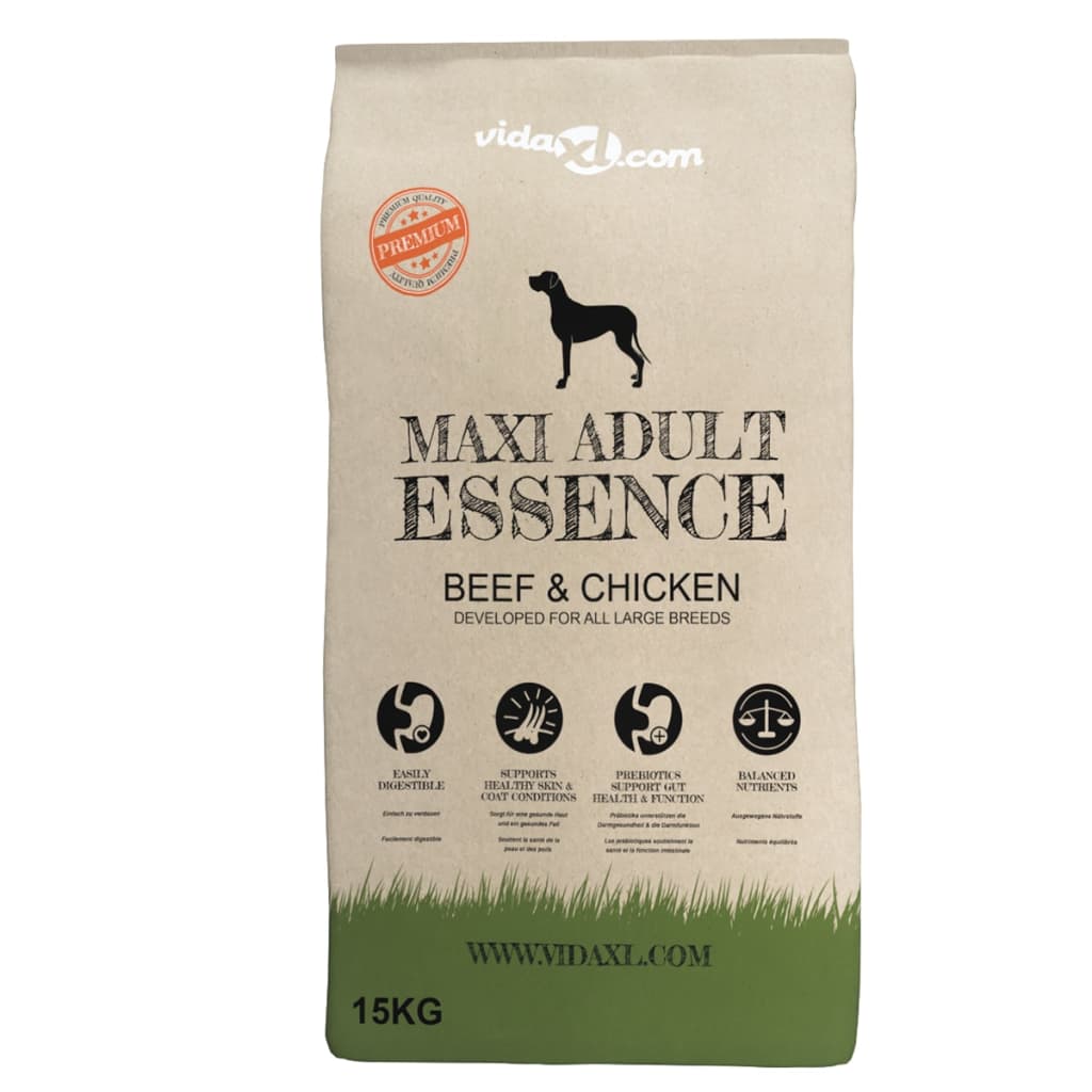 VidaXL Premium hondenvoer Maxi Adult Essence Rund Kip 30 kg 2 st