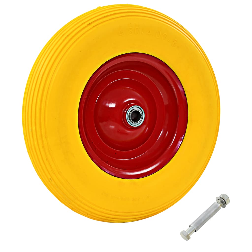 Vidaxl kruiwagenwiel met als 4,00-8 390 mm massief pu